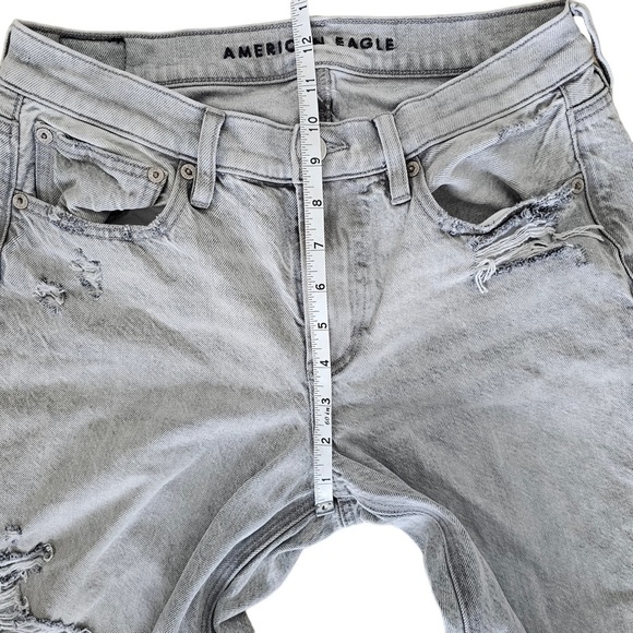 American Eagle Ripped '90s Straight Jean  haze grey size 4 - Picture 10 of 13